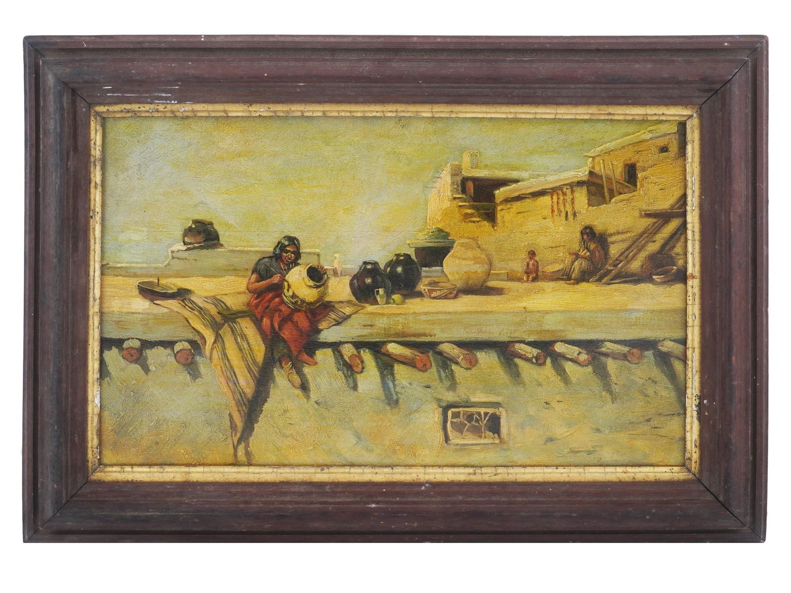 AMERICAN SCHOOL OF HENRY FARNY GENRE OIL PAINTING (1 of 4)