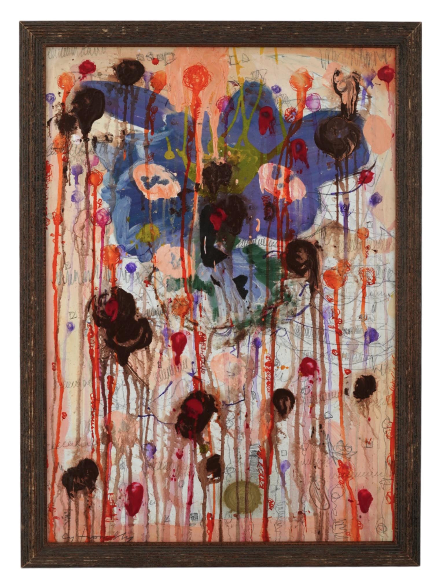 ABSTRACT AMERICAN PAINTING ATTR TO CY TWOMBLY (1 of 5)