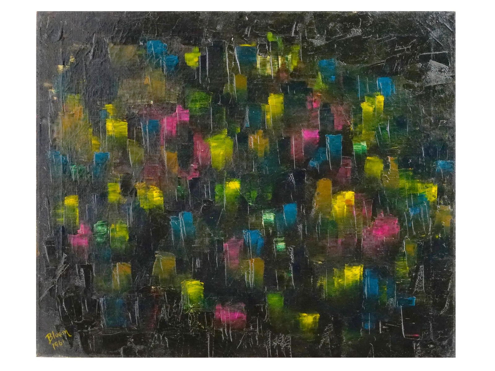 MID CENT AMERICAN ABSTRACT OIL PAINTING BY BLOOM (1 of 7)