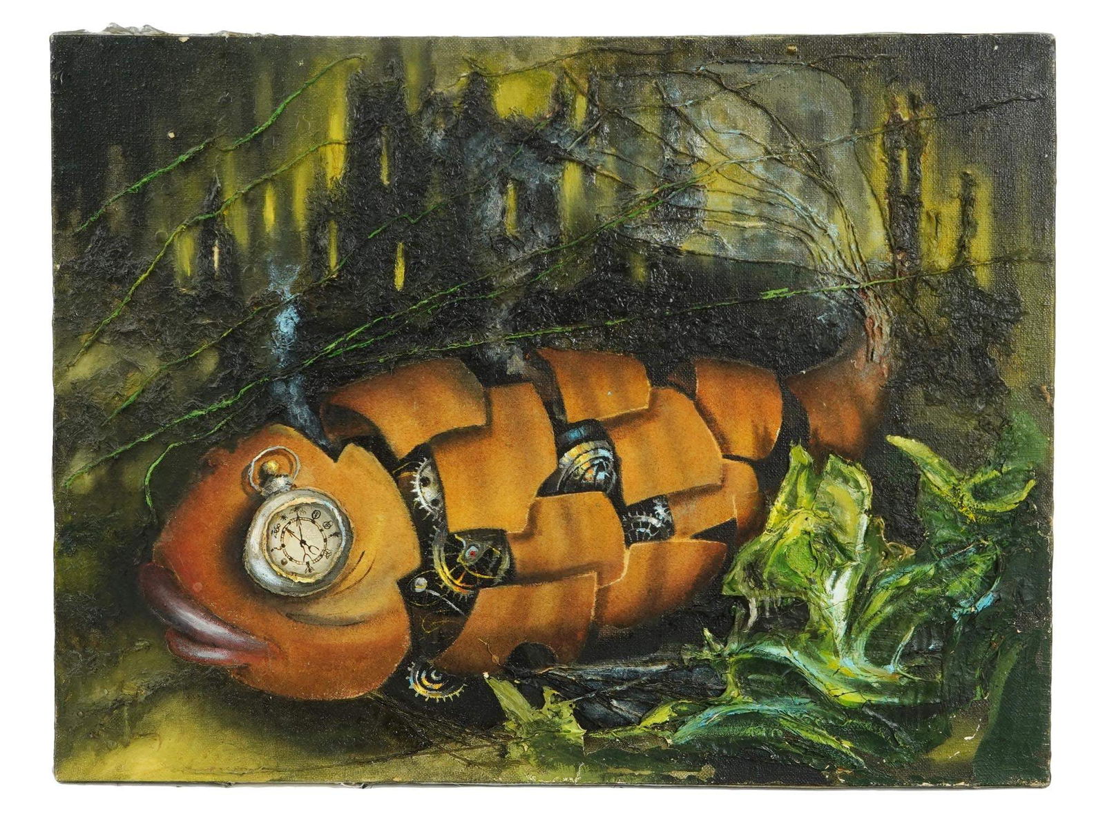 RUSSIAN SOVIET FISH OIL PAINTING BY DMITRY LENKOV (1 of 7)