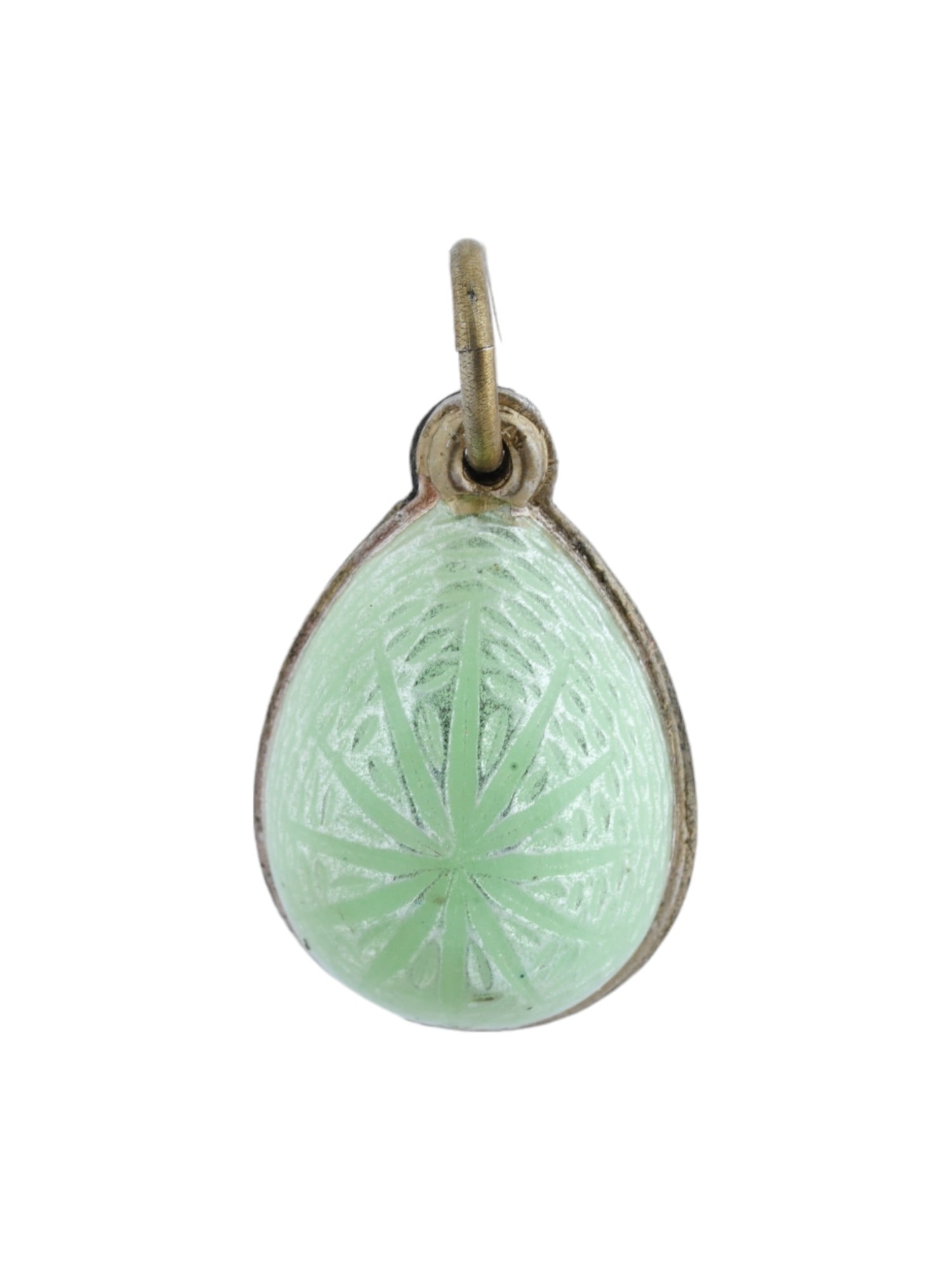 RUSSIAN GILT SILVER GUILLOCHE ENAMEL EGG PENDANT (1 of 4)
