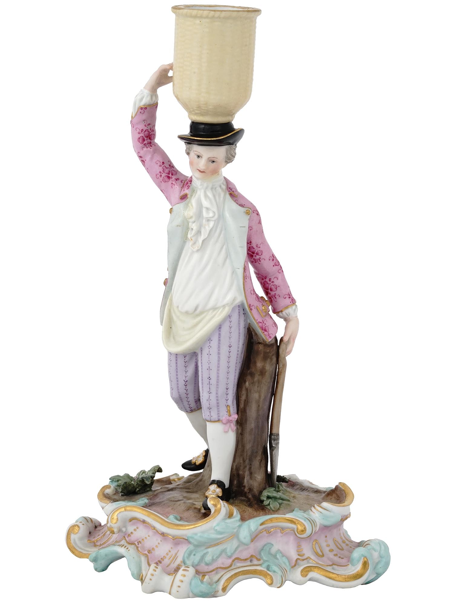 ANTIQUE 19TH C ROCOCO MEISSEN PORCELAIN FIGURINE (1 of 6)