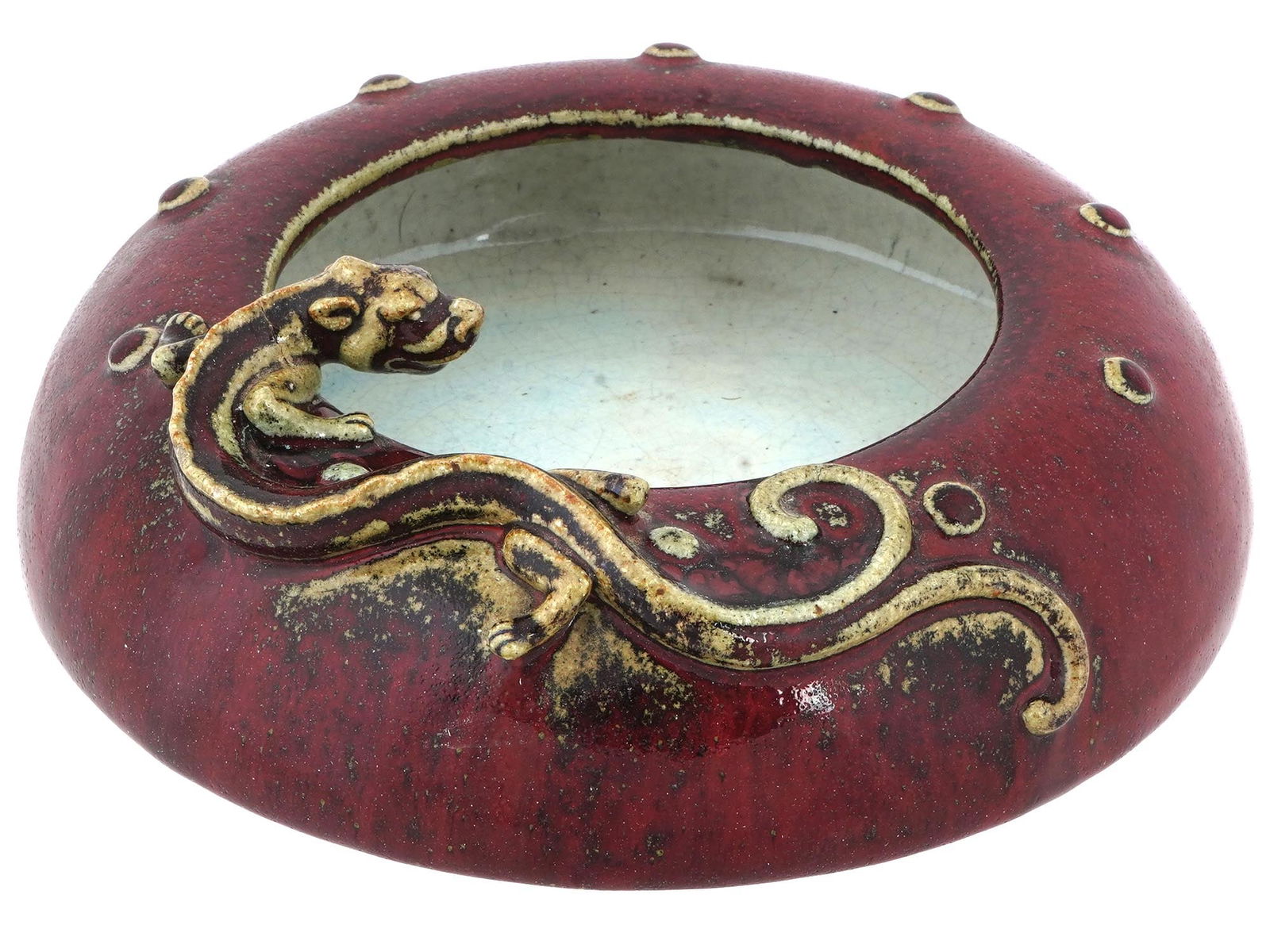 CHINESE SHIWAN CHILONG DRAGON PORCELAIN BRUSH WASHER (1 of 7)