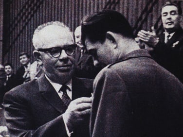 SOVIET PHOTO SIGNED BY ASTRONAUT GEORGY BEREGOVOY