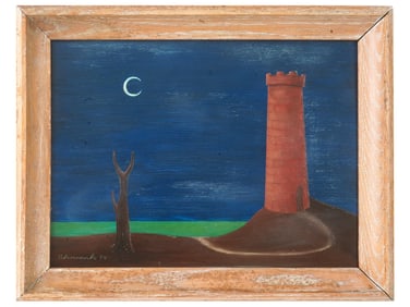 AMERICAN TOWER OIL PAINTING BY GERTRUDE ABERCROMBIE