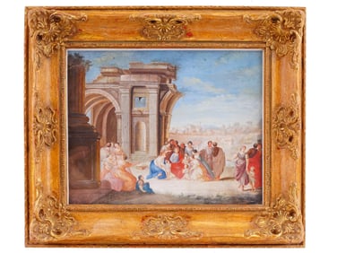 ANTIQUE 18TH C AUSTRIAN SCHOOL RELIGIOUS PAINTING