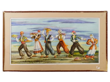RUSSIAN WATERCOLOR PAINTING BY G. ALEXANDROFF