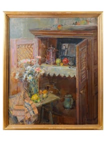 SPANISH JULIAN GRAU SANTOS STILL LIFE PAINTING 1986