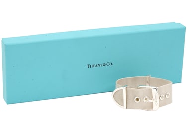 STERLING SILVER TIFFANY SOMERSET BUCKLE BRACELET