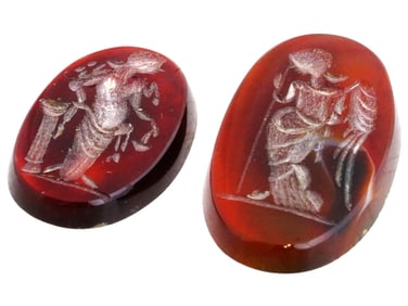 ANTIQUE GRAND TOUR ERA INTAGLIOS WITH ROMAN GODDESSES