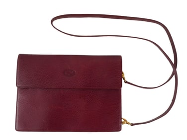 VINTAGE CARTIER LEATHER WALLET BAG WITH STRAP