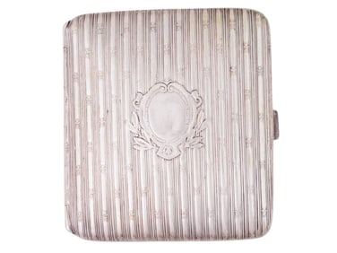 ANTIQUE 800 SILVER CIGARETTE CASE CIRCA EARLY 20TH C