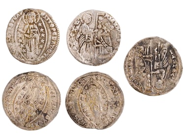 ANTIQUE VENETIAN REPUBLIC SILVER DUCATI COINS
