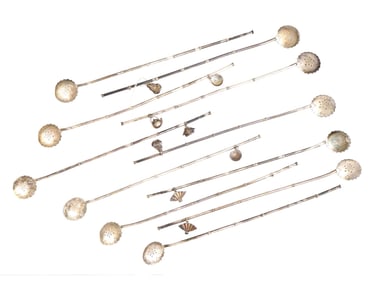 VINTAGE JAPANESE HIGH GRADE SILVER TEA SPOONS