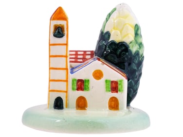 1936 ITALIAN LENCI TURIN PORCELAIN CHURCH FIGURINE