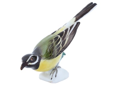 GERMAN MEISSEN PORCELAIN TITMOUSE BIRD FIGURINE