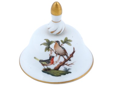 HUNGARIAN HEREND ROTHSCHILD PORCELAIN JEWELS BELL