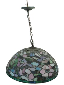 VINTAGE TIFFANY COLOR STAINED GLASS LAMP SHADE