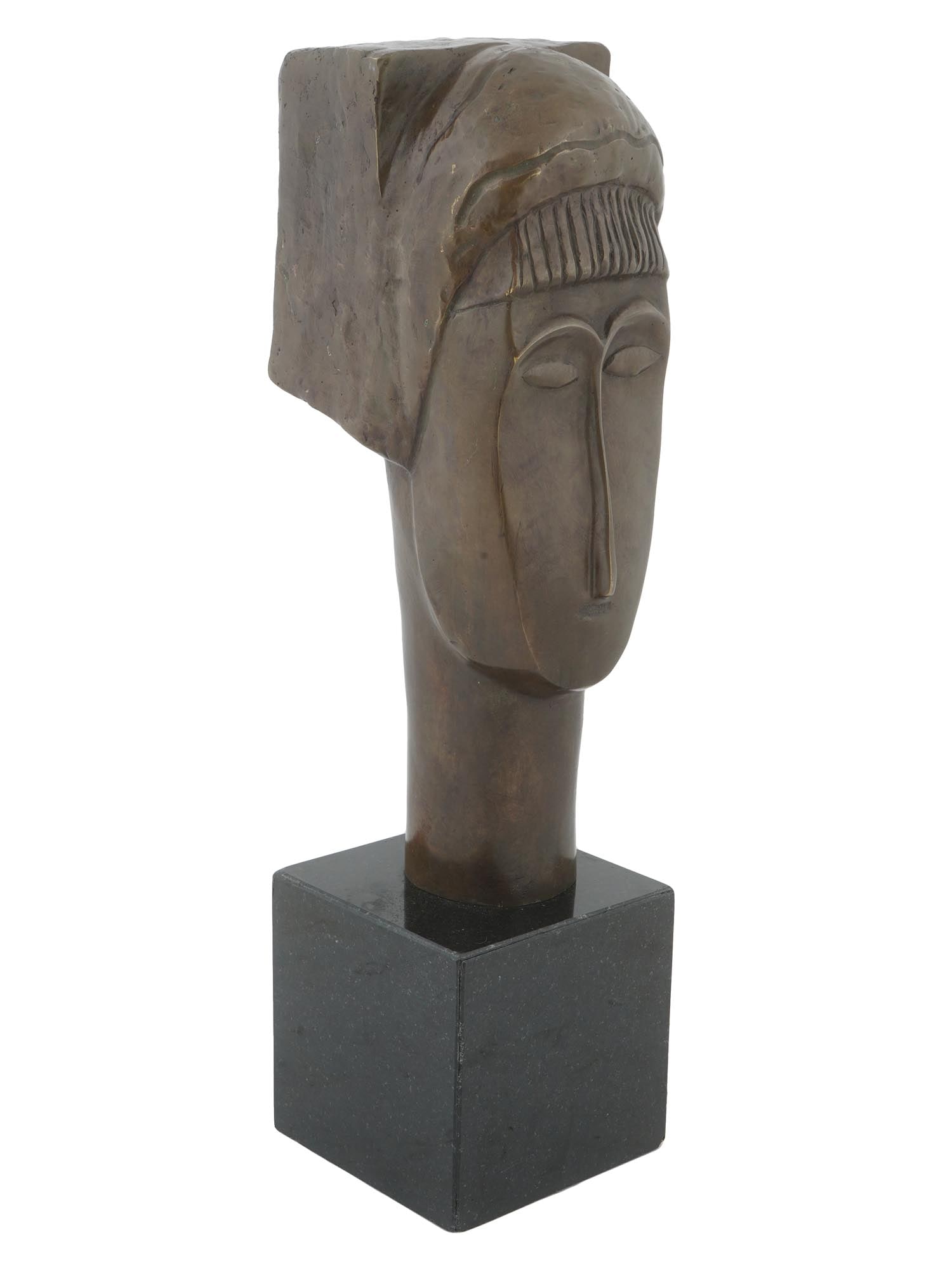 ATTR TO AMEDEO MODIGLIANI FRENCH BRONZE SCULPTURE (1 of 7)