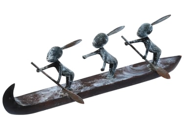ATTR TO KARL HAGENAUER ART DECO AFRICAN FIGURAL GROUP