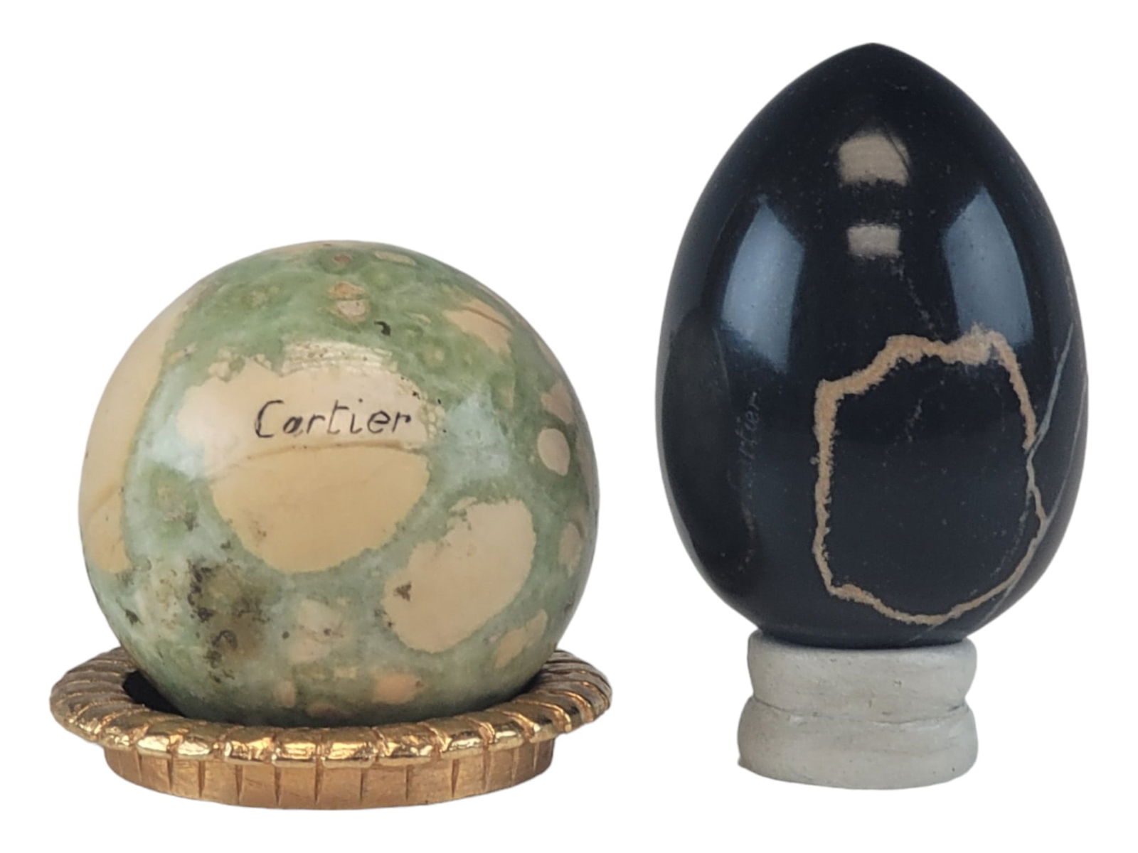 VINTAGE CARTIER MARBLE EGG AND BALL (1 of 5)