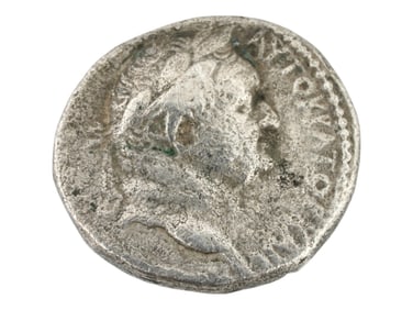 ANCIENT ROMAN VESPASIAN TETRADRACHM SILVER COIN