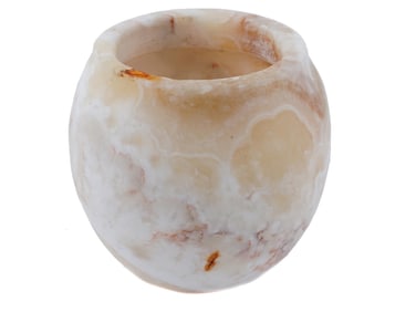 ANCIENT EGYPTIAN LATE PERIOD CARVED ALABASTER BOWL