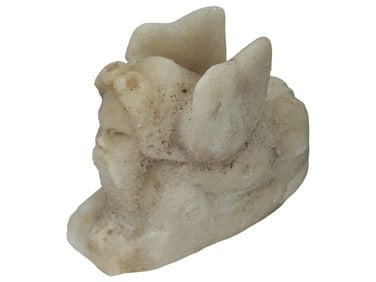 ANCIENT MARBLE BABYLONIAN SPHINX FIGURINE LAMASSU