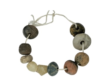 ANCIENT ROMAN NECKLACE WITH BEADS OF VARIOUS DESIGNS