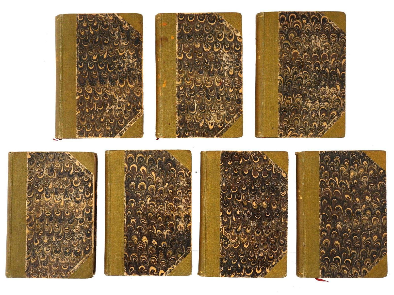 RUSSIAN BOOKS WORKS IN 7 VOL OF SALTYKOV SHCHEDRIN: A lot of seven Russian antique books Complete Works in 7 volumes of M.E. Saltykov Shchedrin. Supplement to the Niva magazine for 1905, St. Petersburg, Edition A.F. Marx, 1905. Mikhail Evgrafovich Salt