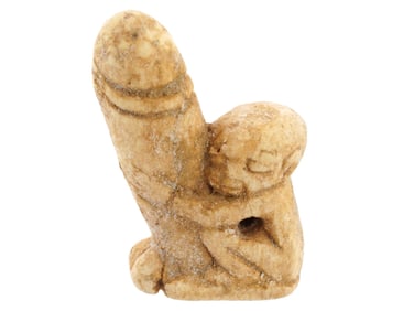 EGYPTIAN HAND CARVED NATURAL MATERIAL EROTIC PENDANT