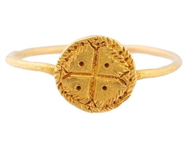 ANCIENT BYZANTINE 22K YELLOW GOLD SIGNET RING