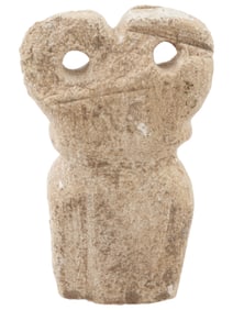 ANCIENT MESOPOTAMIAN EYE IDOL STONE C 1000 BC