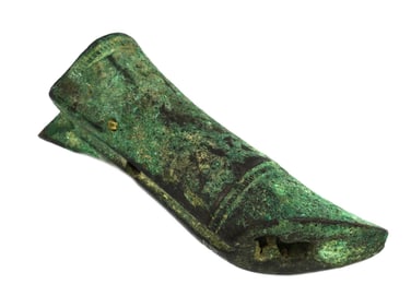 ANCIENT BRONZE BOOTLEG SCULPTURE FRAGMENT