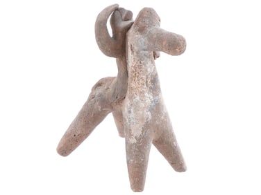 ANCIENT GREEK CLAY FIGURINE RIDER ON HORSEBACK