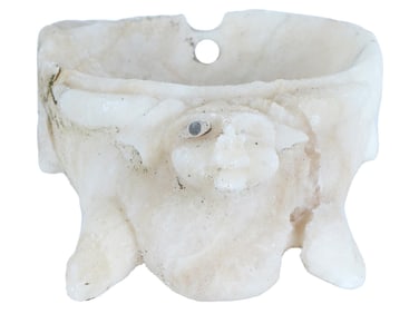 ANCIENT CARVED MARBLE BOWL IN THE FORM OF A TURTLE