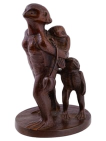 JAPANESE MEIJI OKIMONO BRONZE TURTLE FAMILY FIGURE