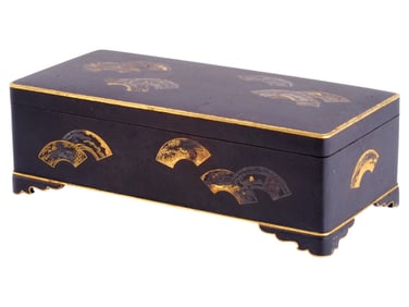 ANTIQUE JAPANESE MEIJI BRONZE TRINKET BOX BY KOMAI