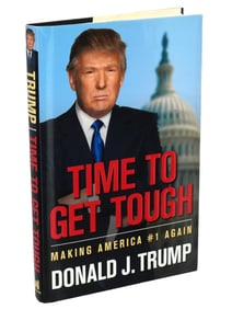AUTOGRAPHED BOOK BY DONALD TRUMP TIME TO GET TOUGH