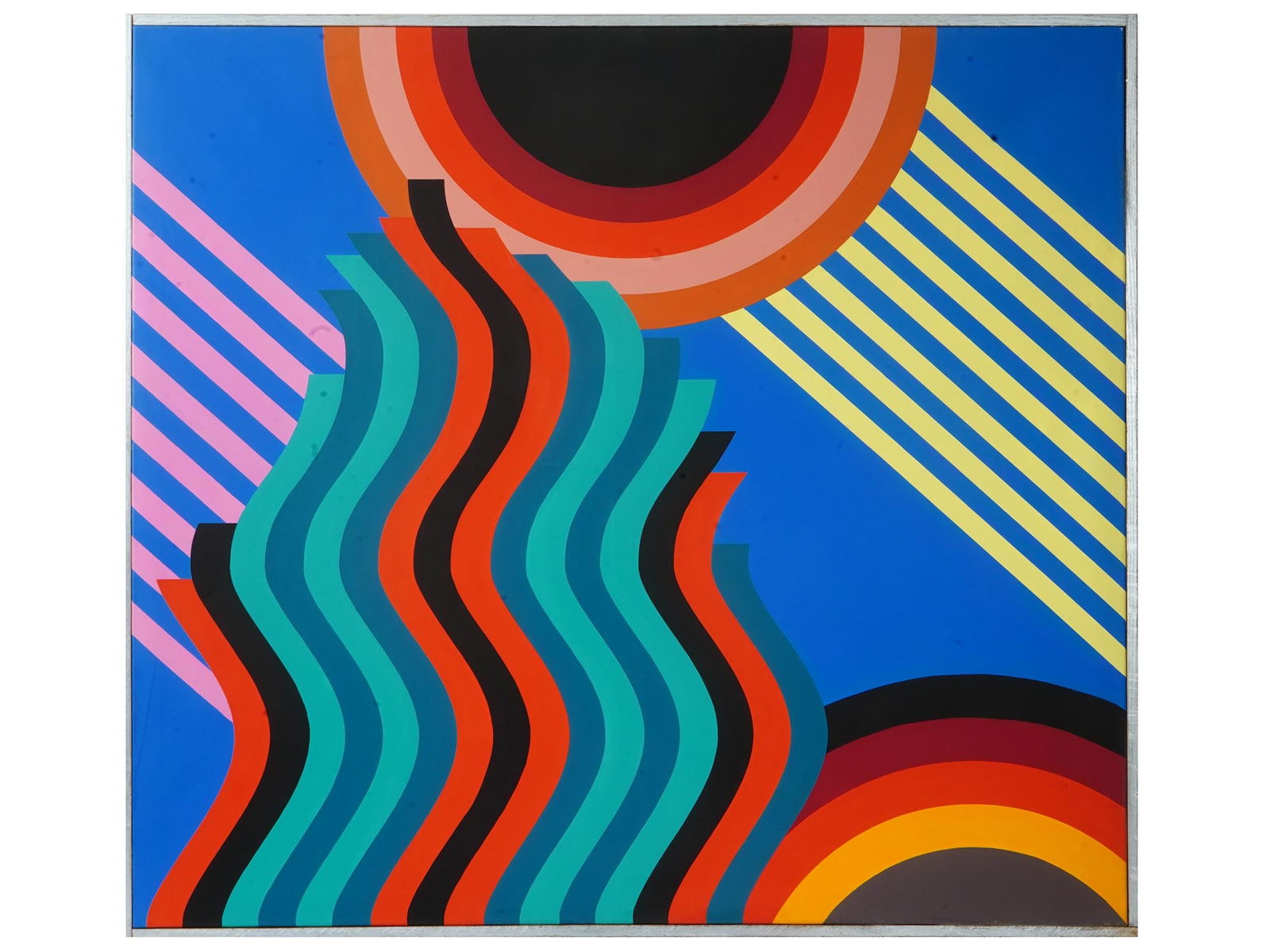 MOROCCAN ABSTRACT OIL PAINTING BY MOHAMMED MELEHI (1 of 5)