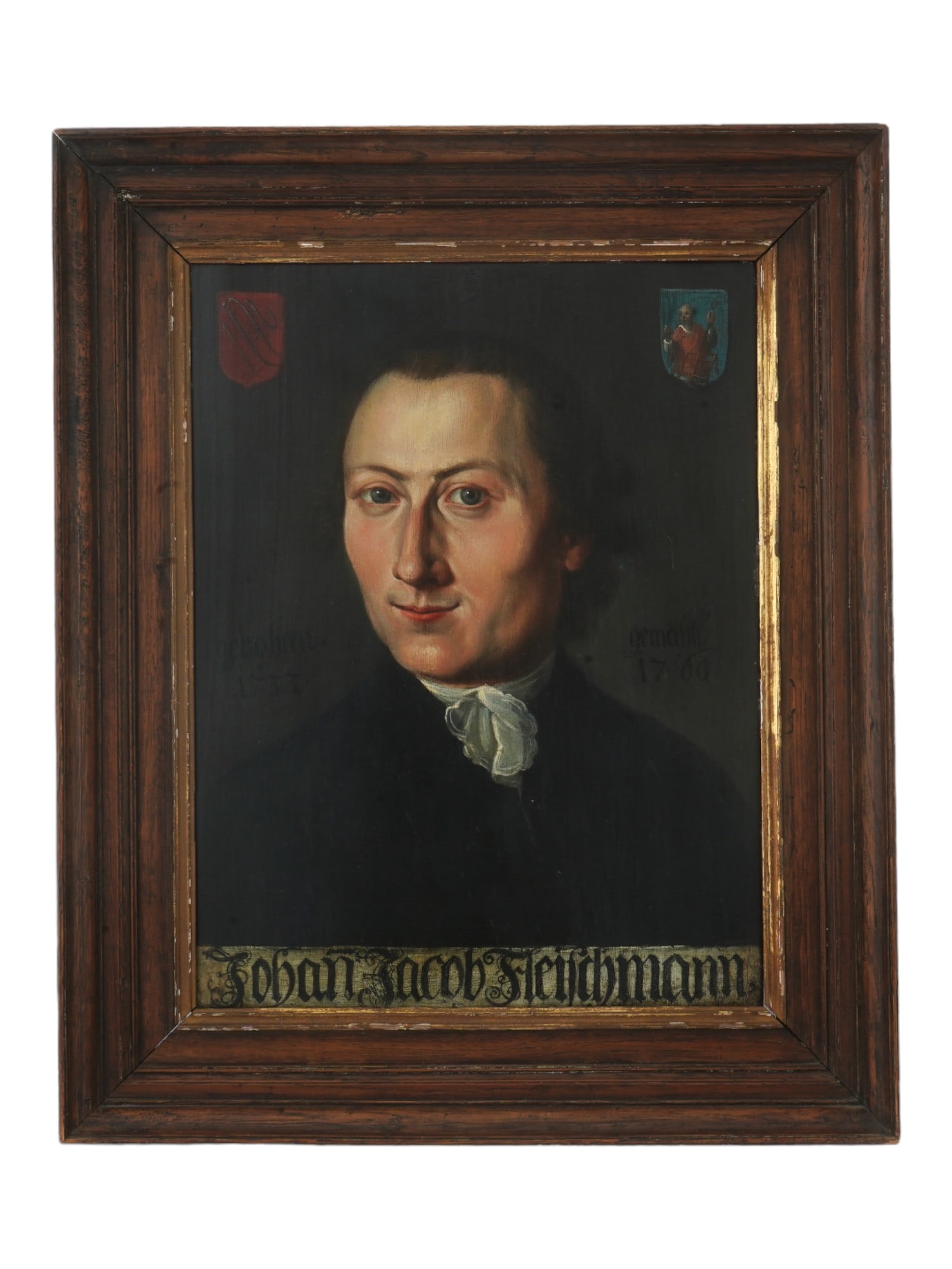 ANTIQUE GERMAN SCHOOL OIL PORTRAIT PAINTING CA 18TH C (1 of 9)