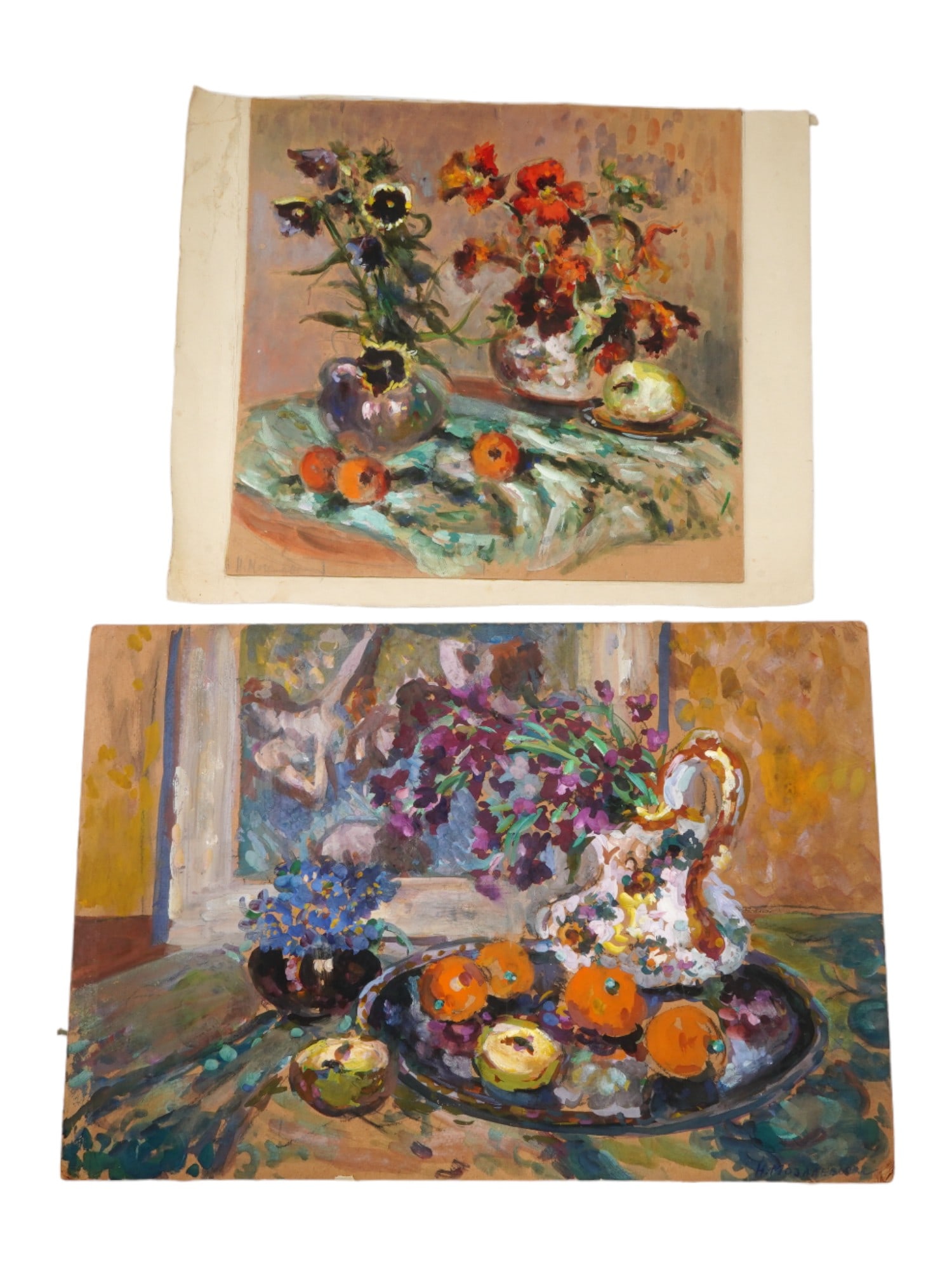 RUSSIAN NINA MOZALEVSKAYA GOUACHE STILL LIFE PAINTINGS (1 of 10)
