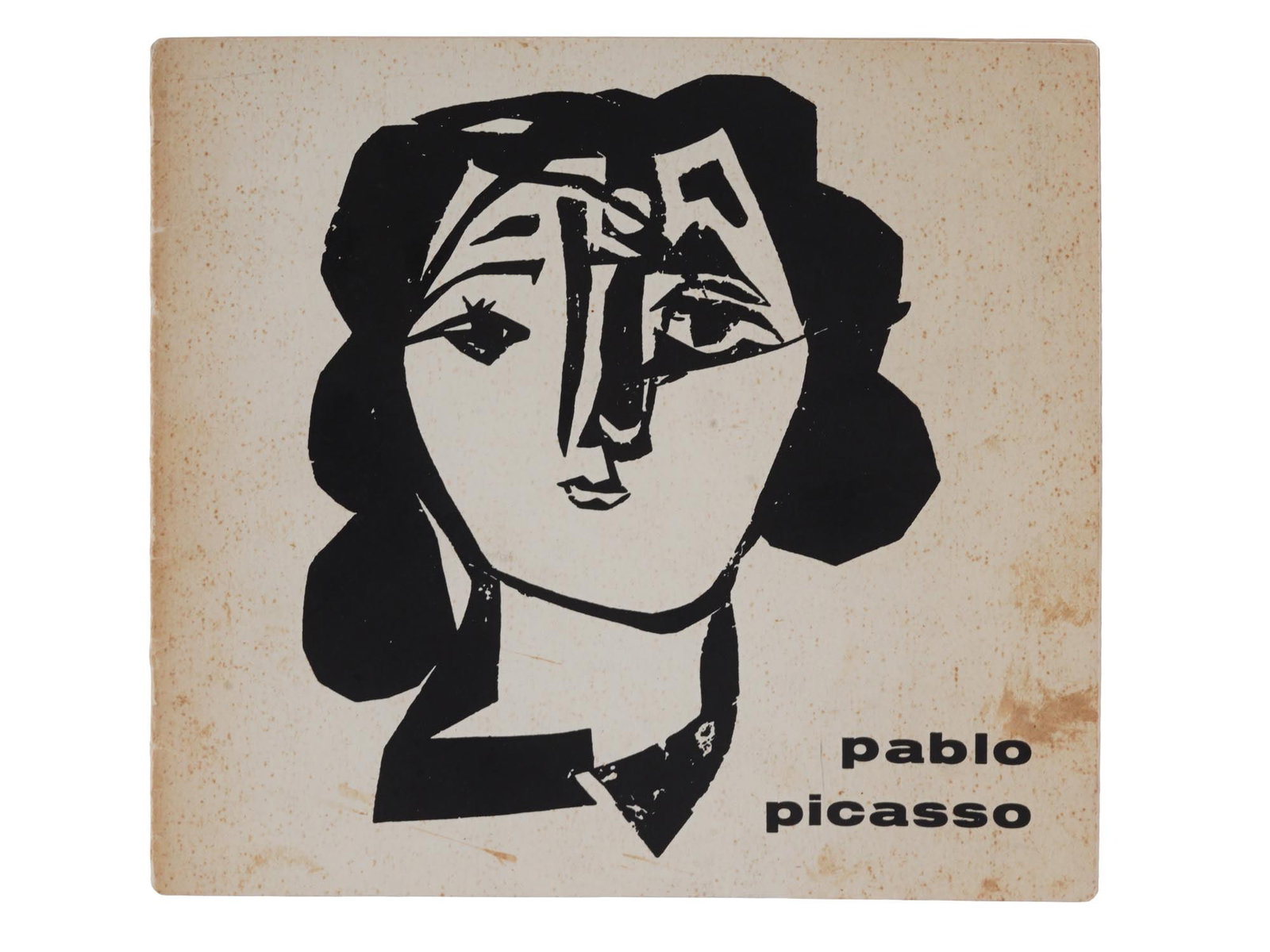 AFTER PICASSO DRAWING AND DEDICATION ON A CATALOGUE 1961: After Pablo Picasso color pencil drawing being a folio softcover edition of the catalogue issued to accompany an exhibition of Pablo Picassos works in Berlin from March 31 to May 2, 1961, published by