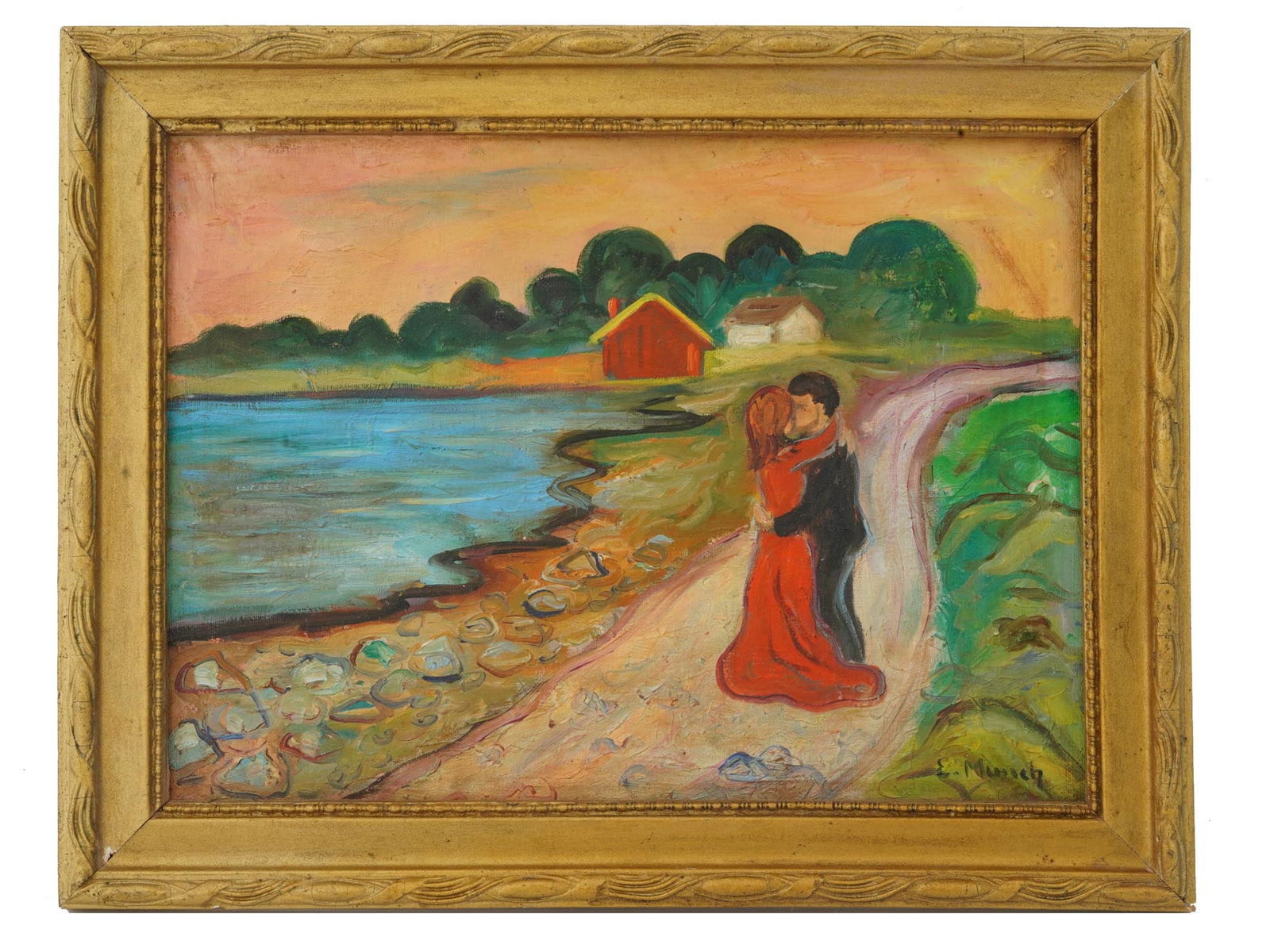 EXPRESSIONIST OIL PAINTING IN MANNER OF EDVARD MUNCH (1 of 5)