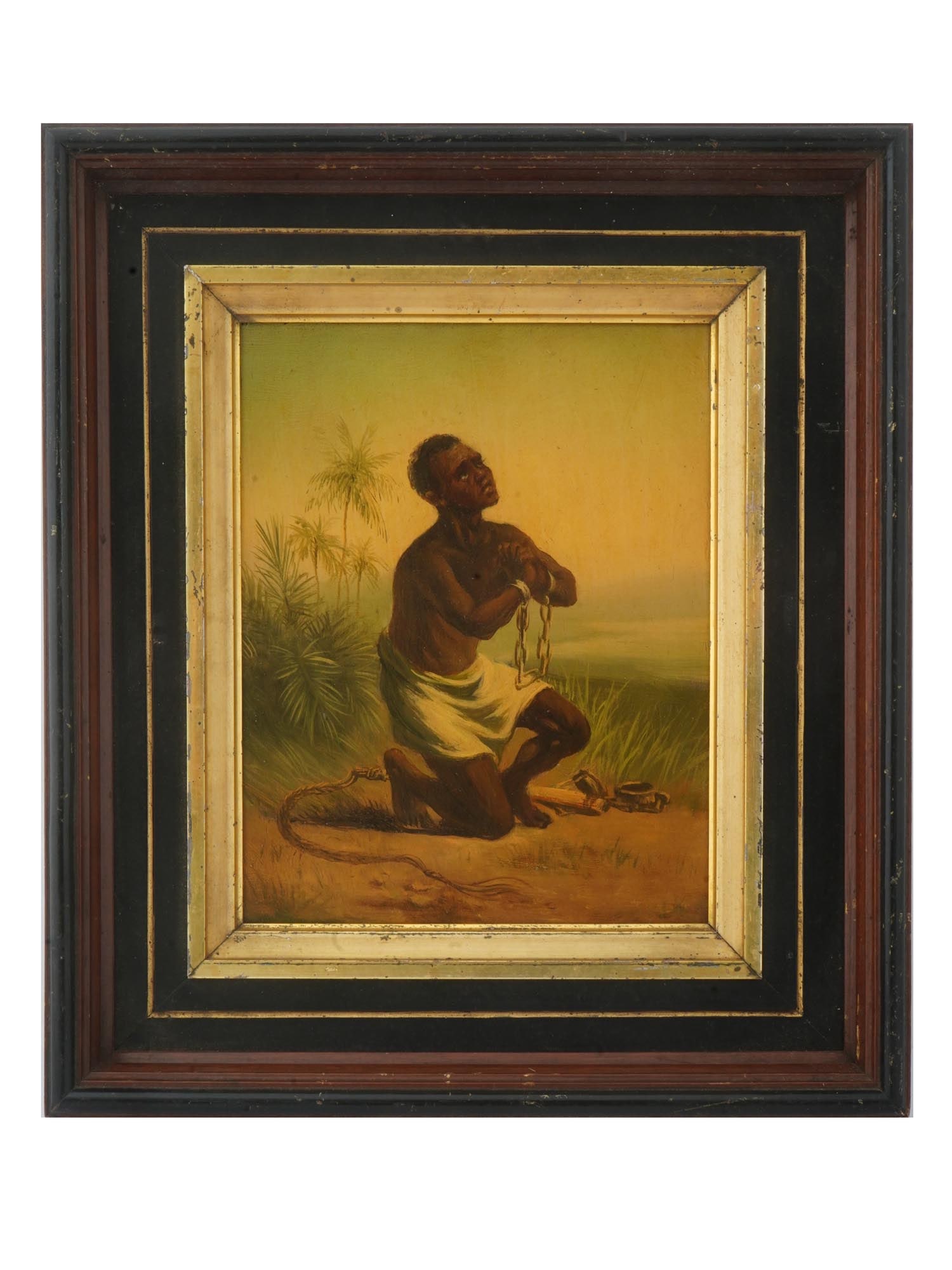 ANTIQUE ENGLISH AMERICAN OIL PAINTING 1800S (1 of 4)