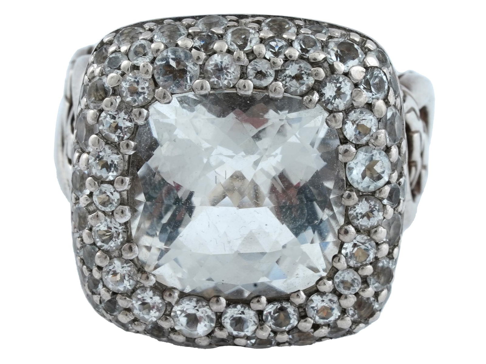 AMERICAN BATU KLASIK JOHN HARDY 925 SILVER QUARTZ RING (1 of 6)