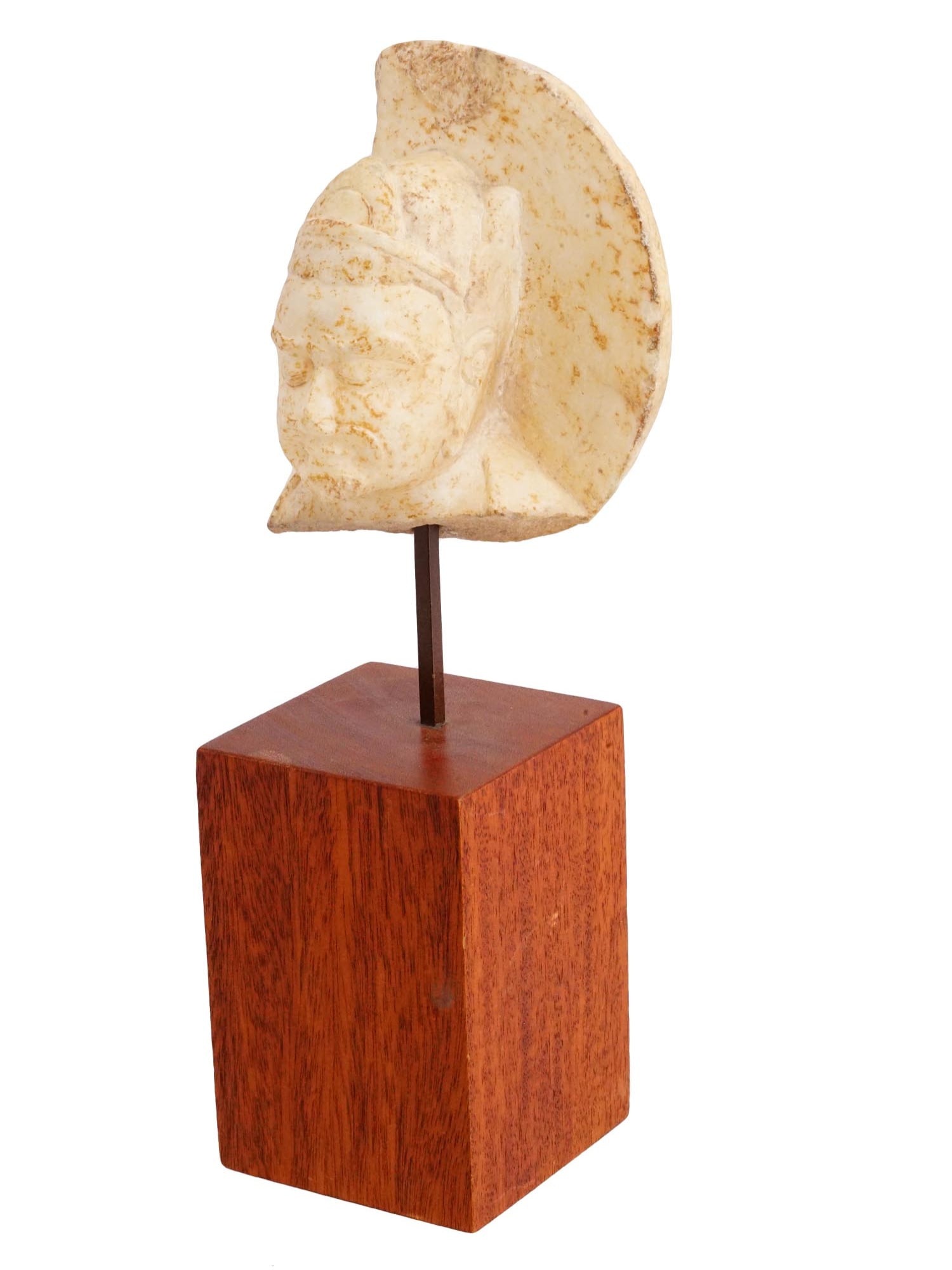 ANCIENT GANDHARA BUDDHA HEAD HELLENISTIC STYLE 3RD C BC (1 of 8)