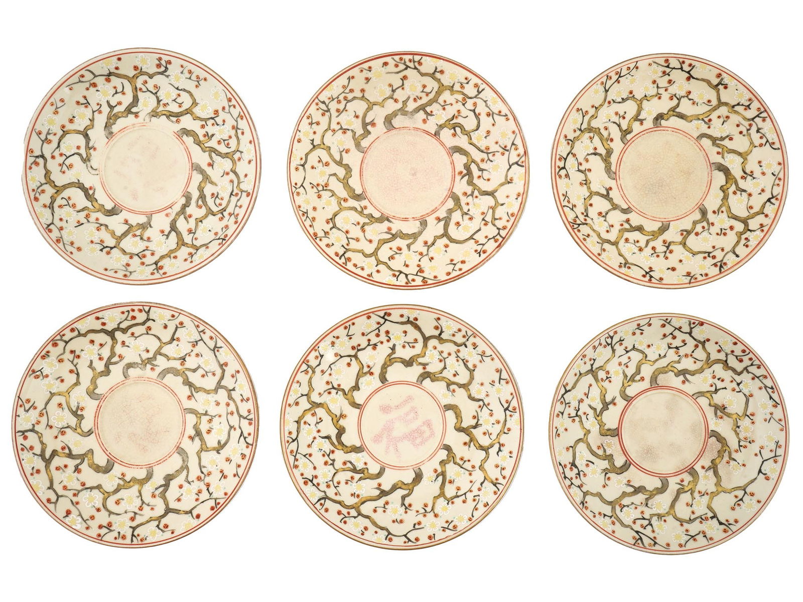 ANTIQUE SET OF SIX CHINESE CERAMIC PLATES (1 of 4)