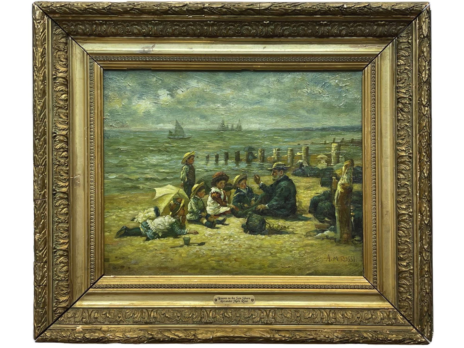 ALEXANDER MARK ROSSI BRITISH OIL PAINTING C 1900 (1 of 5)