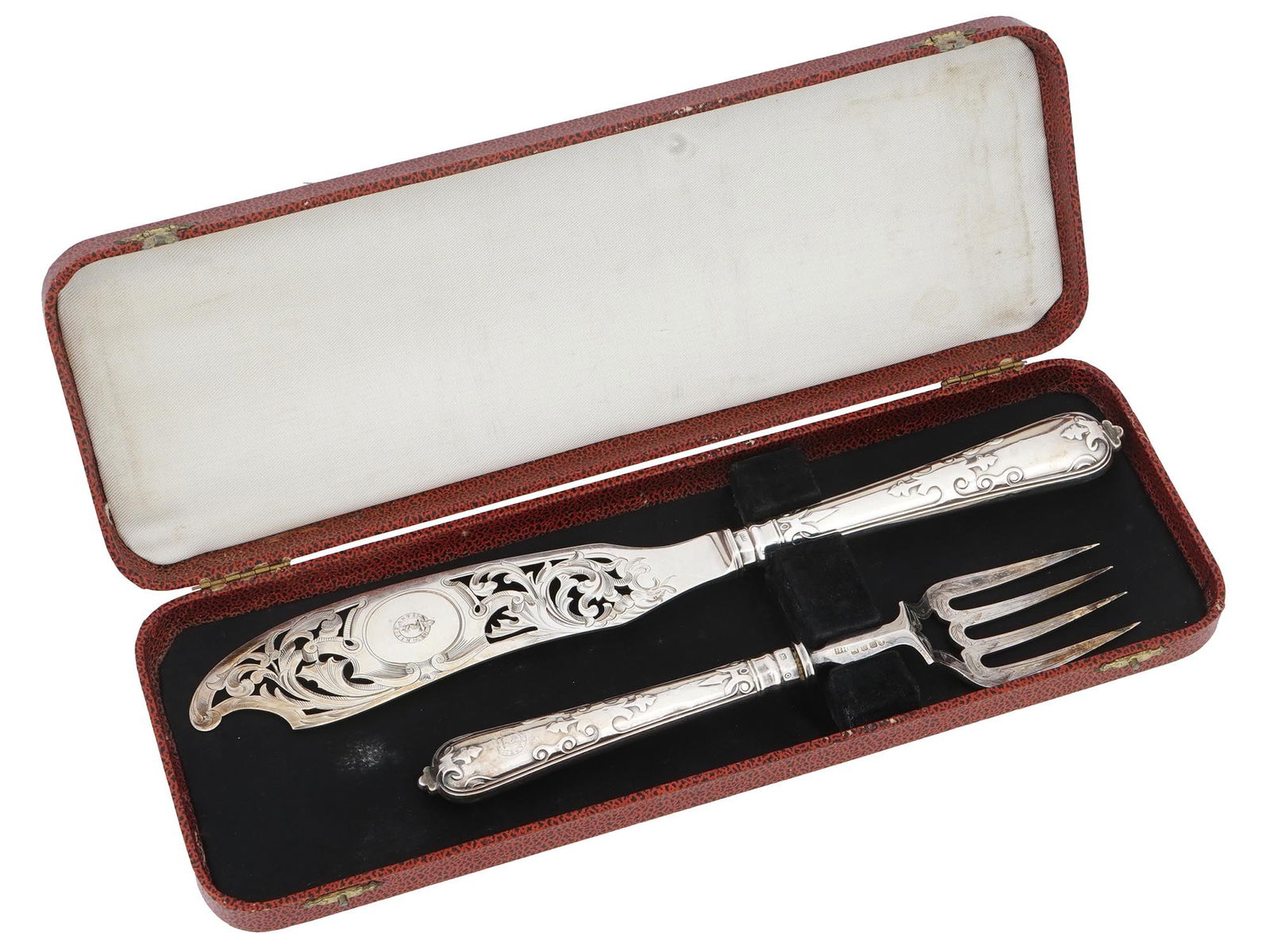 ANTIQUE ENGLISH NOBLE STERLING SILVER CUTLERY SET (1 of 10)